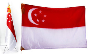 (렌탈) 싱가포르 국기<br/>[가로 153 x 세로 102cm]
