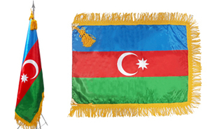 (렌탈) 아제르바이잔 국기<br/>[가로 135 x 세로 90cm]