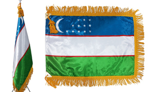 (렌탈) 우즈베키스탄 국기<br/>[가로 135 x 세로 90cm]